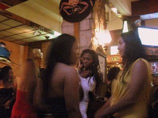 Prostitutes from different countries gather in the Del Rey, Costa Rica&apos...