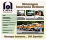 screenshot of Nicaragua Insurance. Home, Business, Life, Auto