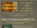 screenshot of Rarewood Construction - Homes and Furnniture - Osa Peninsula