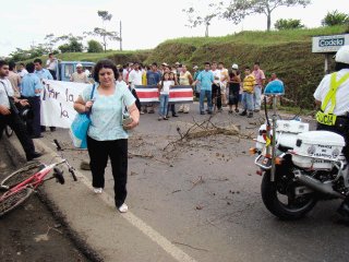 Costa Rican Blockade in Limon on July 1st